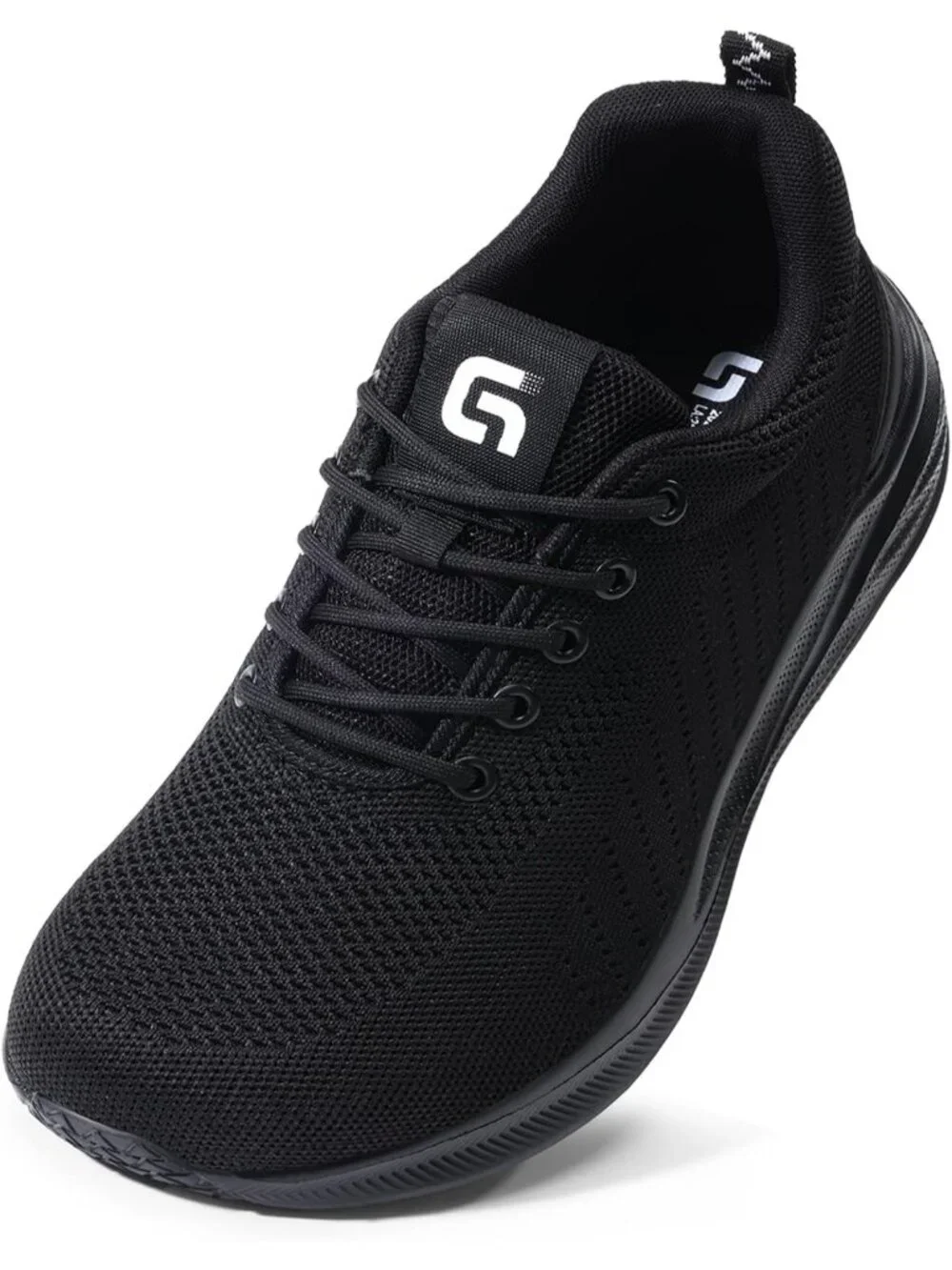 Mens Black Resistant Midsole Shoes Low Top Steel Toe Non Slip Hiking Boot